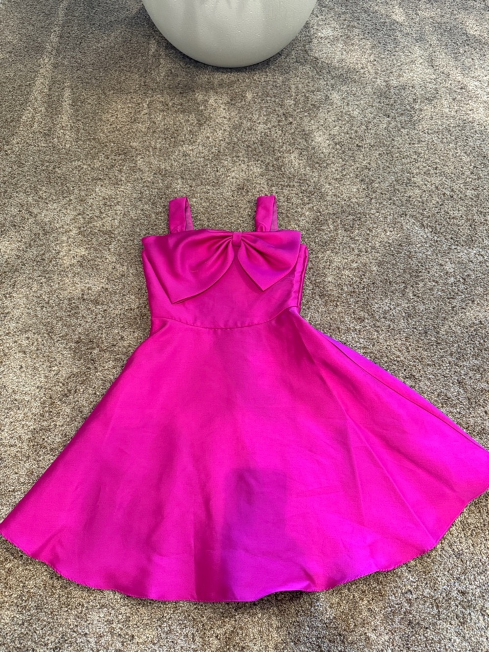 Rare Editions Hot Pink Bow-Front Formal Dress